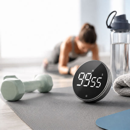 Digitaler Küchentimer, LED-Anzeige, Silber, Magnetisch