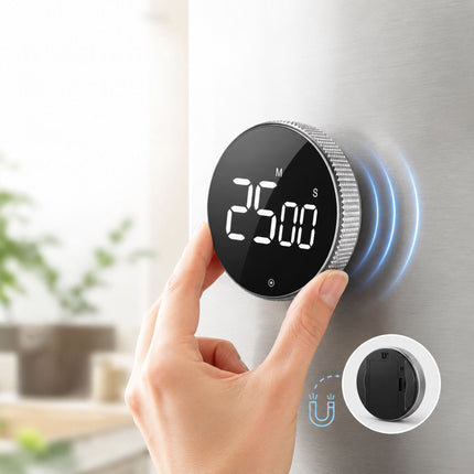 Digitaler Küchentimer, LED-Anzeige, Silber, Magnetisch