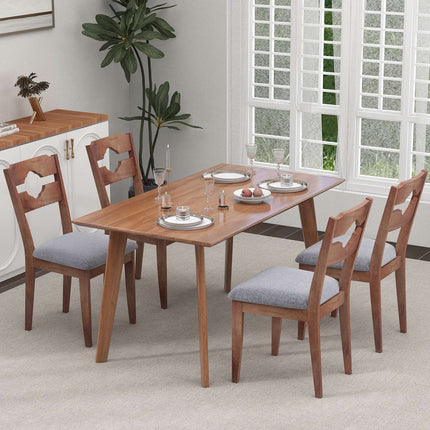 Ensemble de 2 chaises de salle à manger, dossier haut en tissu rembourré, grises