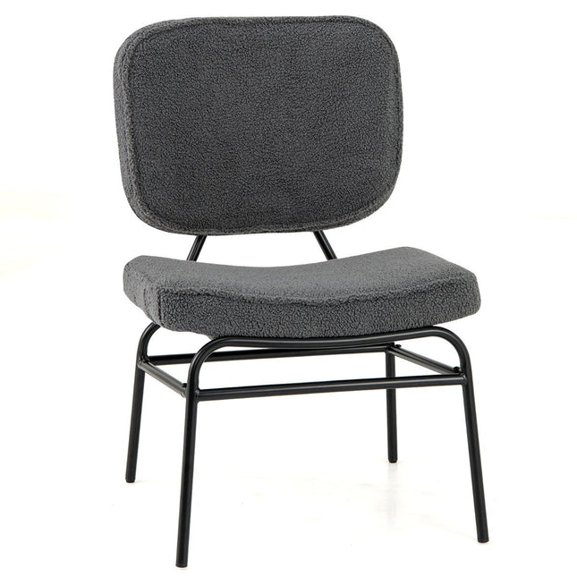 Chaise de salle à manger avec siège incurvé et amp; Dossier Sherpa chaise de cuisine chaise rembourrée gris