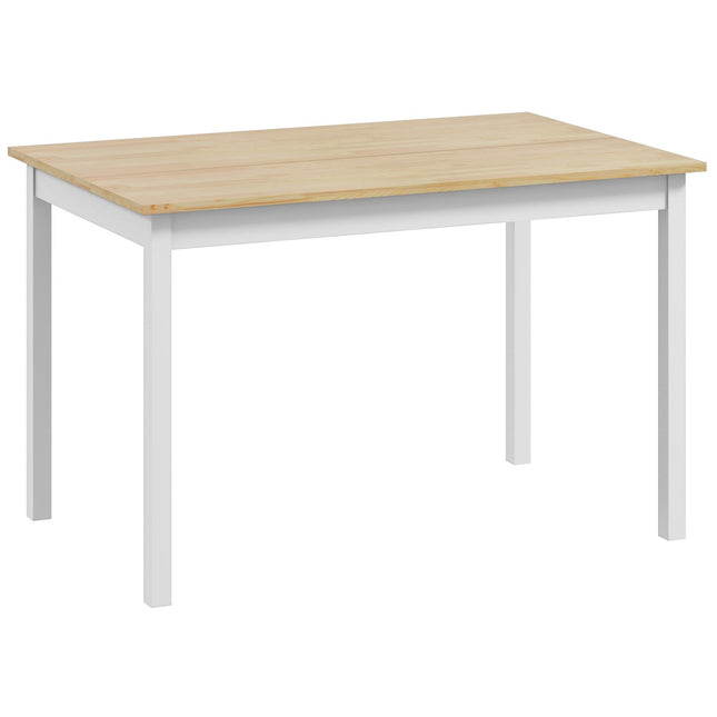Table de salle à manger 120 x 75 cm, en pin massif style campagnard, 4 couverts