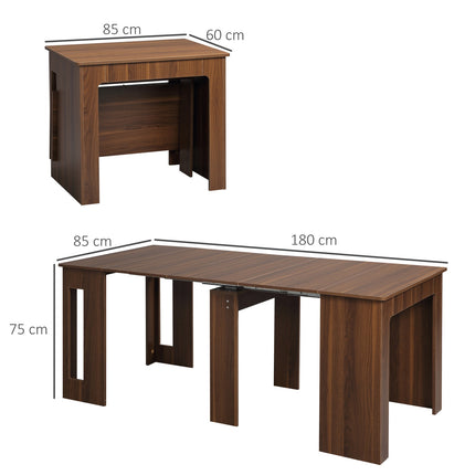 Table À Manger Table Pliante Table De Cuisine Extensible Table De Salle À Manger Pour Salon Salle À Manger Design Moderne Marron 180 X 85 X 75 Cm