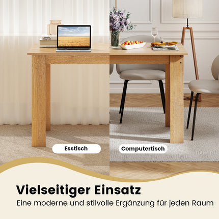 Esstisch für 4-6 Personen, 120 cm, Holz, rechteckig