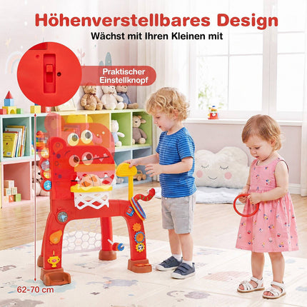 Dinosaurier-Basketballkorb und Fußball-Aktivitätszentrum für Kleinkinder