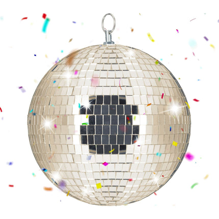Boule disco 20 cm - Fixation plafond, finition miroir
