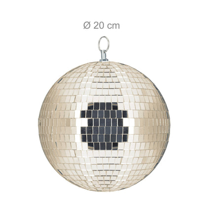 Boule disco 20 cm - Fixation plafond, finition miroir