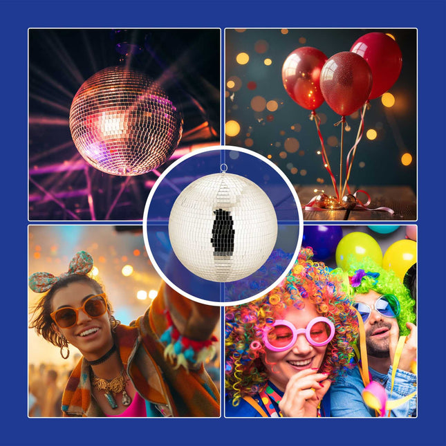 Discokugel 40 cm – Große hängende Partydekoration