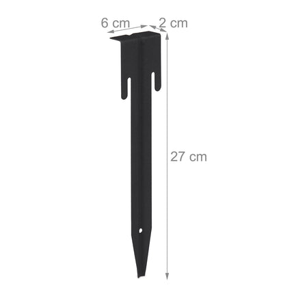 Rabatt rand schwarz metall
