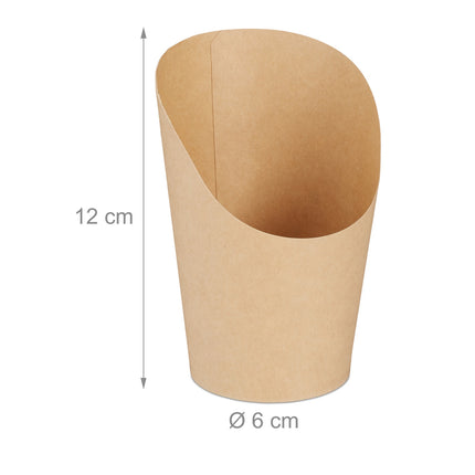 Einweg-Snackbecher aus Kraftpapier, 100er-Pack