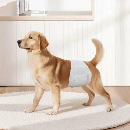 Disposable Male Dog Diapers, Size M, 96 Count, Wetness Indicator