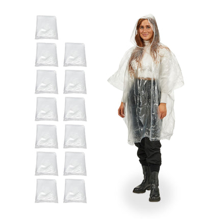 Lot de 13 ponchos jetables