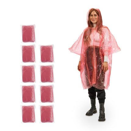 Lot de 10 ponchos jetables