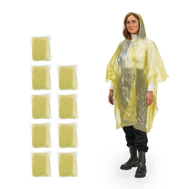 Lot de 10 ponchos jetables