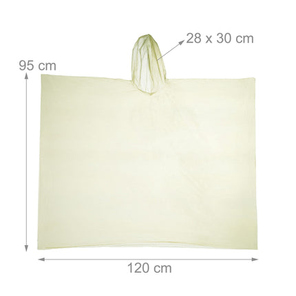 Lot de 10 ponchos jetables