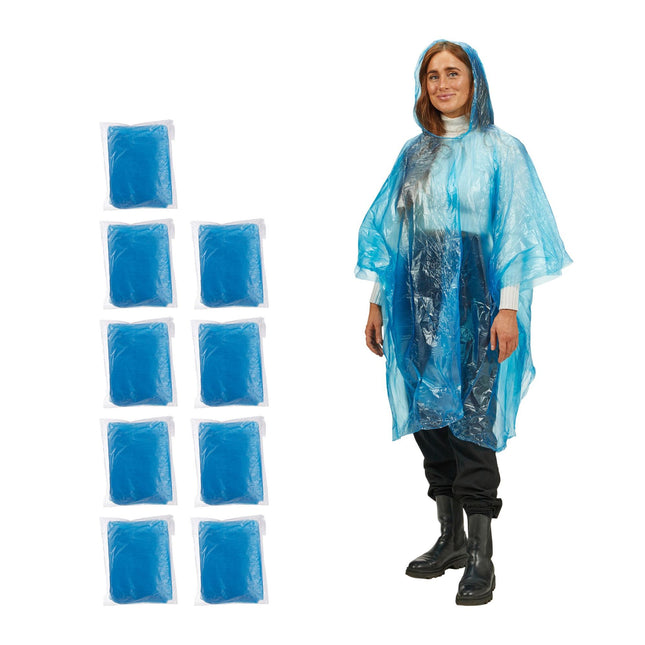 Lot de 10 ponchos jetables