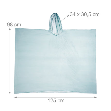 Einweg-Regenponcho, 20er-Set
