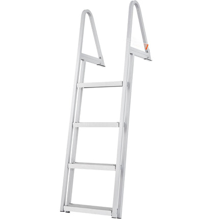 Dock Ladder, Removable 4-Step Aluminum, 350 lb Capacity