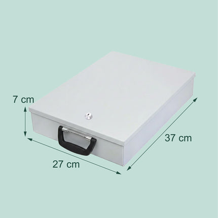 Document Safe Box with Lock – A4 Size, Metal Case