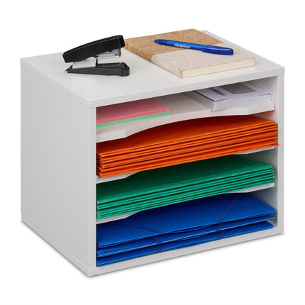 Compartiment à documents blanc 4 compartiments