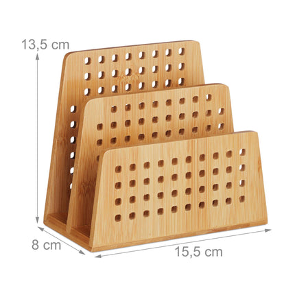 Porte-documents en bambou 2 compartiments