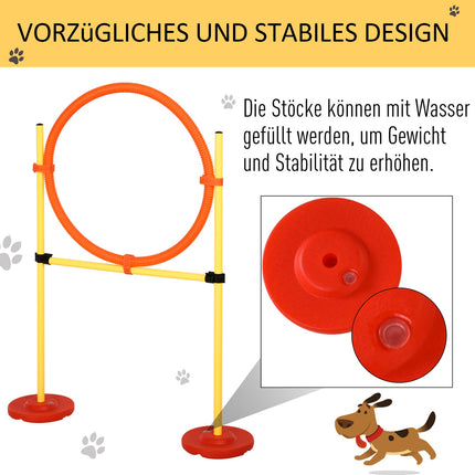 Hunde-Agility-Hindernisparcours – Verstellbares gelbes Hecken-Set