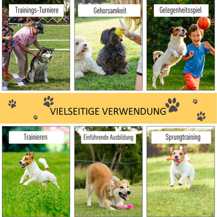 Hunde-Agility-Hindernisparcours – Verstellbares gelbes Hecken-Set