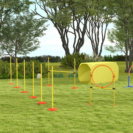 Hunde-Agility-Hindernisparcours – Verstellbares gelbes Hecken-Set