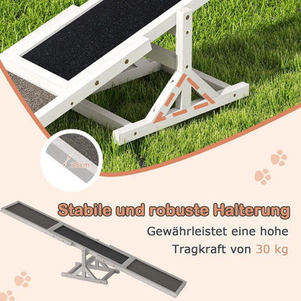 Balançoire d'agilité pour chiens - Bois durable, surface antidérapante