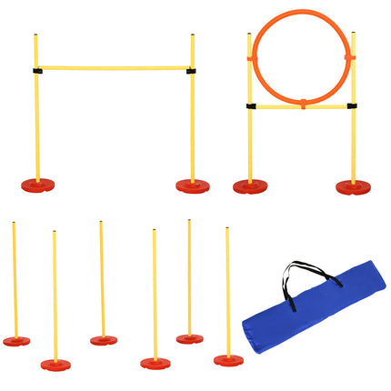 Hund Agility Zaun-Set, 3-in-1 Training, tragbar, gelb