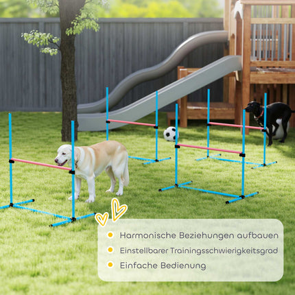 Kit d'agilité pour chien, haies réglables avec sac de transport