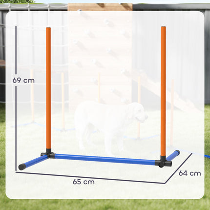 Hund Agility Set, tragbar mit verstellbaren Slalomstangen