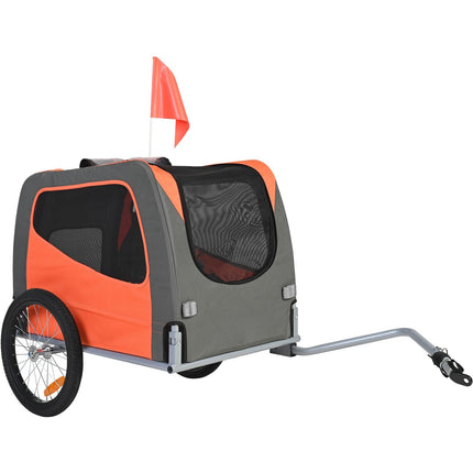 Dog Bike Trailer, 66 lb Capacity, Foldable, Quick-Release Wheels