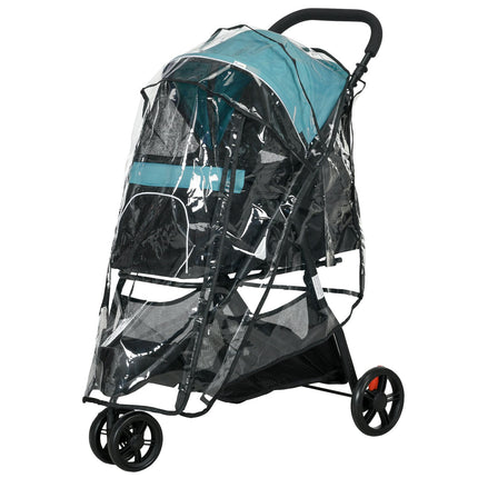 2-in-1-Haustierwagen – faltbarer Hunde- und Katzenbuggy, Dunkelgrün