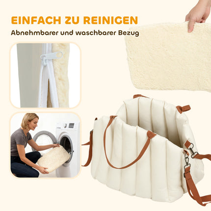 Siège auto et sac de transport pour chien, tissu Oxford, pour animaux de moins de 5 kg