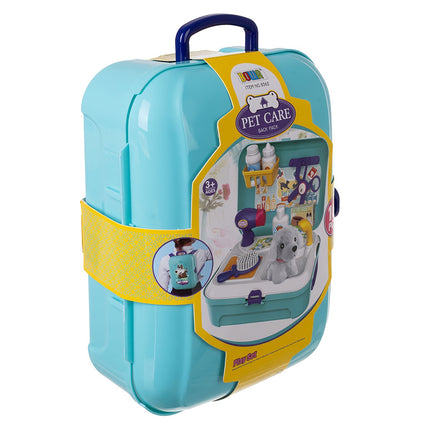 Ensemble de jouets de toilettage pour chien avec accessoires dans un sac à dos
