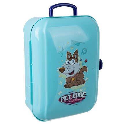 Ensemble de jouets de toilettage pour chien avec accessoires dans un sac à dos