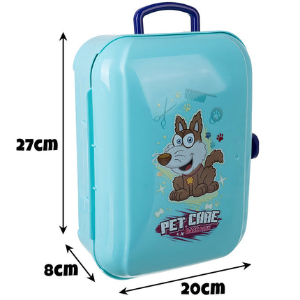 Ensemble de jouets de toilettage pour chien avec accessoires dans un sac à dos