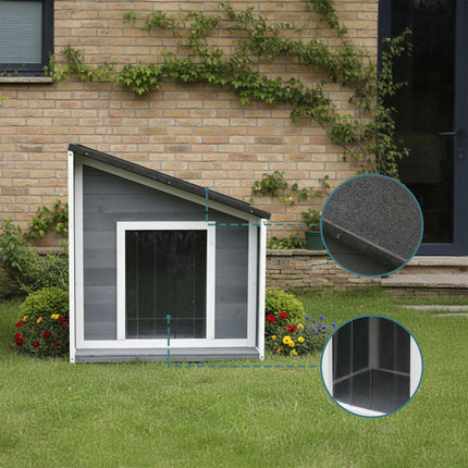 Niche pour chien avec toit pliable et résistant aux intempéries