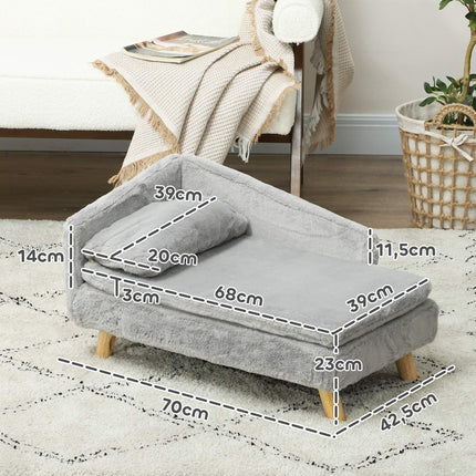 Hundebett in mittlerer Größe mit waschbarem Kissen, erhöhtes Design