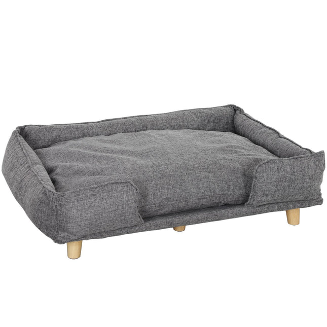 Canapé pour chien avec housse amovible, gris foncé, 96 x 66 x 24 cm