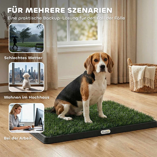 Toilettes pour chien avec gazon artificiel lavable, 76 x 50,5 cm
