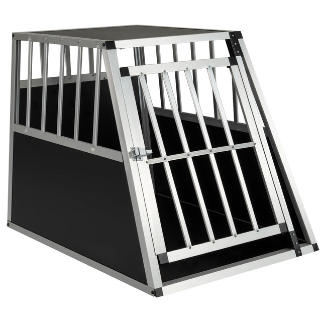 Hundetransportbox mit abschließbarer Tür & Trennwand, 91x65x69,5 cm