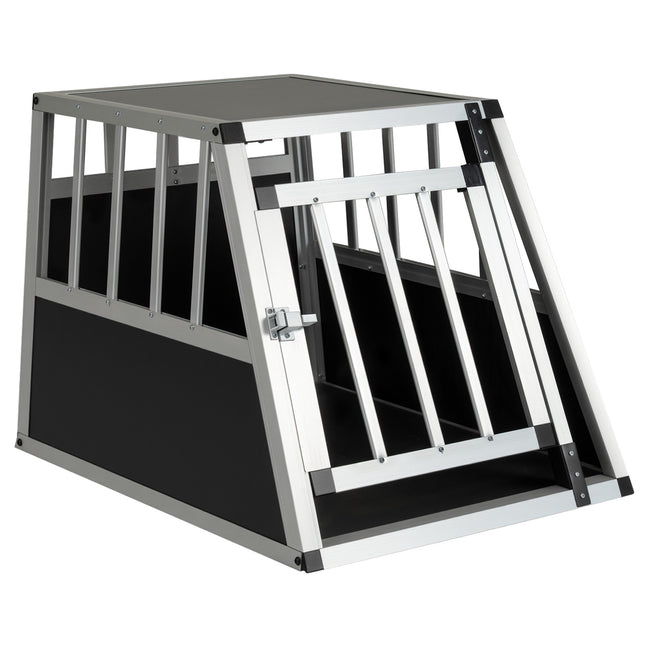 Hunde-Reisebox mit abschließbarer Tür & Teiler, 69,5 x 54 x 50,5 cm
