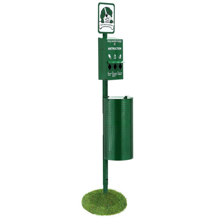 Dog Waste Station, 11.5 Gallon Bin, Dispenser, 600 Bags