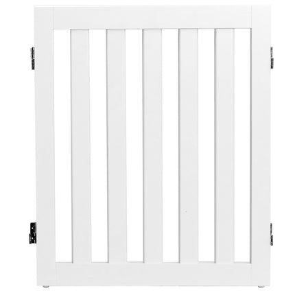 Barrière pour chien 60 cm de haut, barrière de protection en bois pliable 2 panneaux blanche