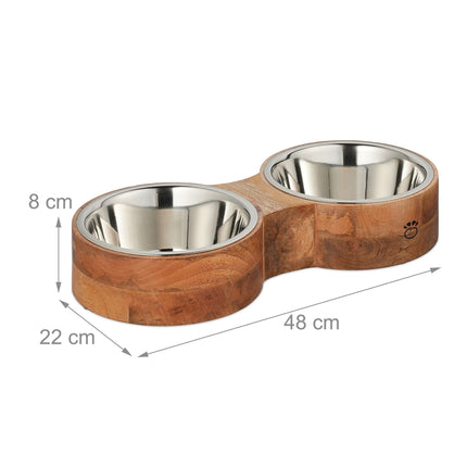 Hundenapfbar mit 2 Näpfen