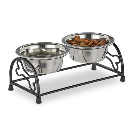 Ensemble de gamelles pour chien avec support