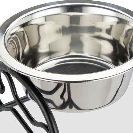 Ensemble de gamelles pour chien avec support
