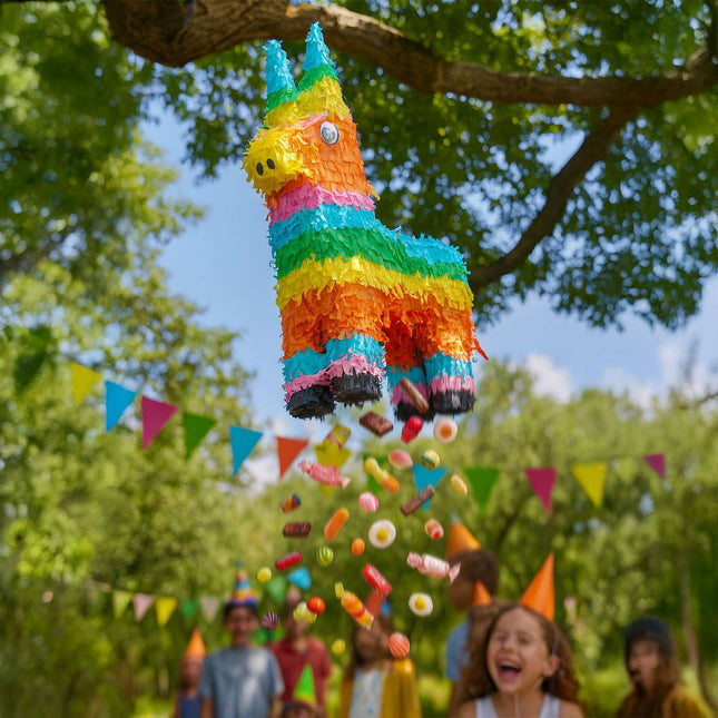 Piñata âne avec chauve-souris et masque pour fêtes