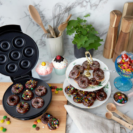 Donutmaker Keramik 7 Donuts 700W DM400 Schwarz